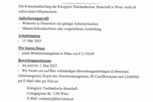 <strong>Read more about</strong><br />Vacancy Announcement / Ankündigung Vacancy Announcement / Ankündigung
